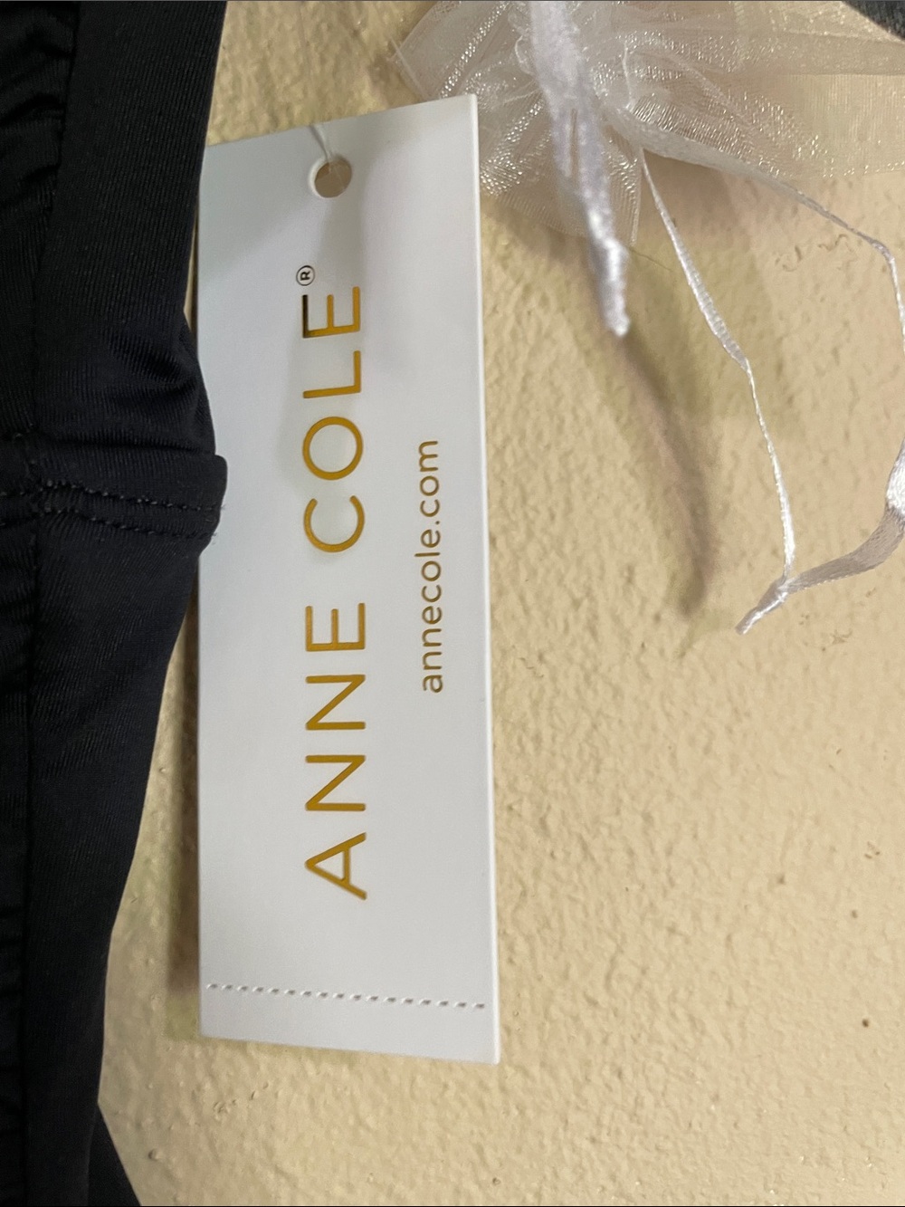 NWT Anne Cole Black Strapless One-Piece Swimsuit - Size 12 - Picture 5 of 6